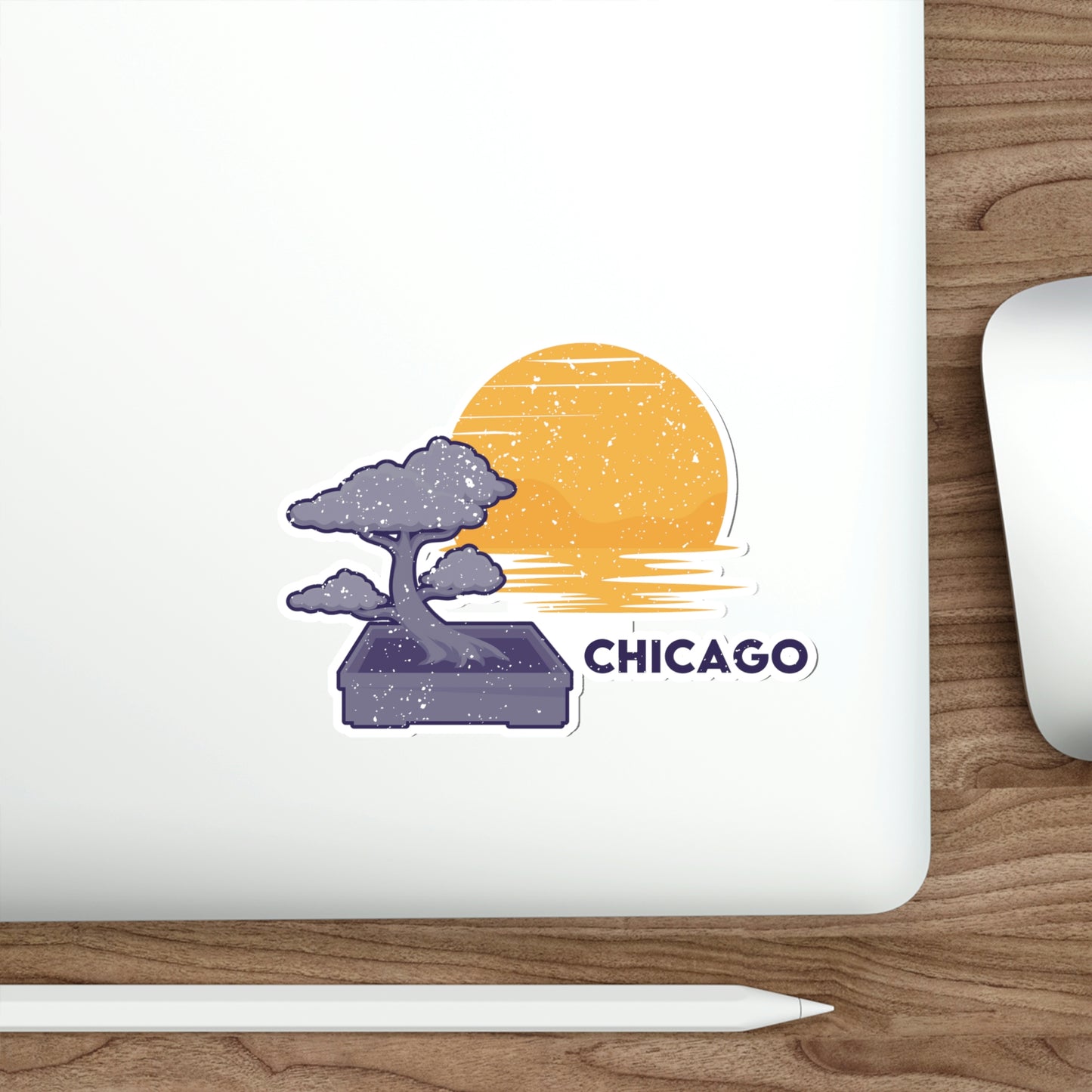 Chicago Bonsai Tree Die-Cut Stickers