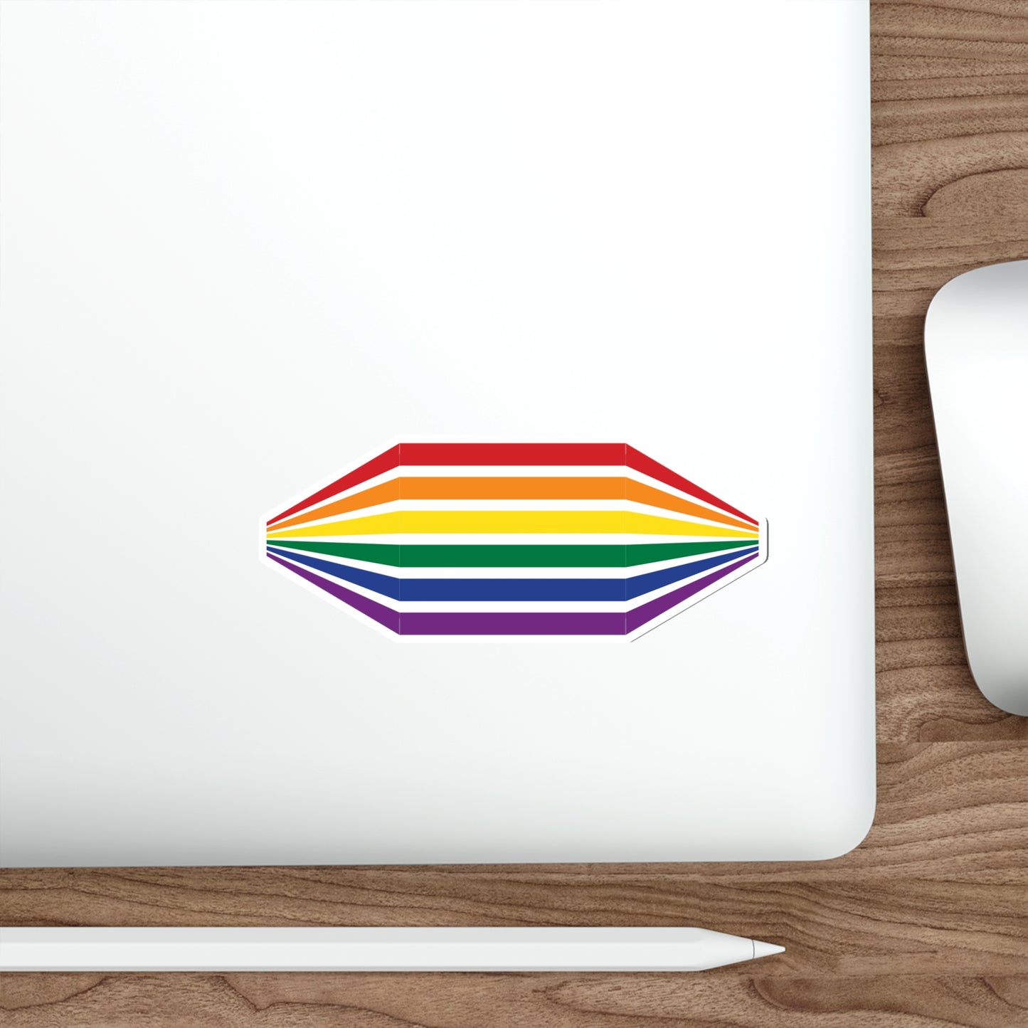 Geometric Rainbow Die-Cut Stickers
