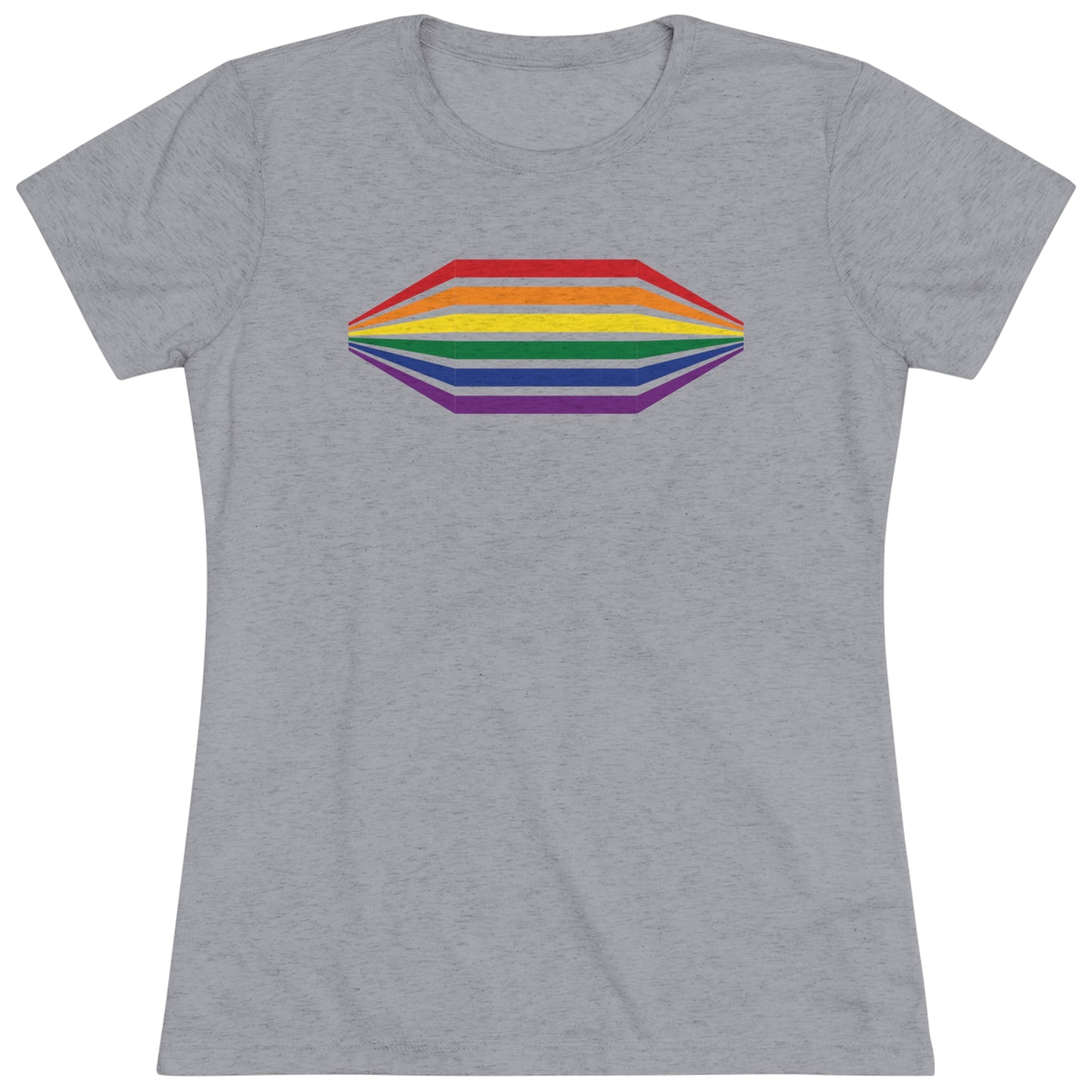 Geometeic Rainbow Women's Tri-blend T-shirt