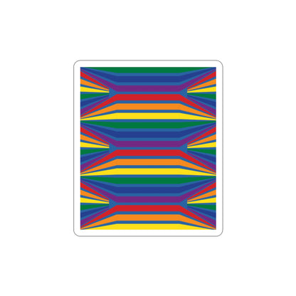 Geometric Rainbow Pattern Die-Cut Stickers