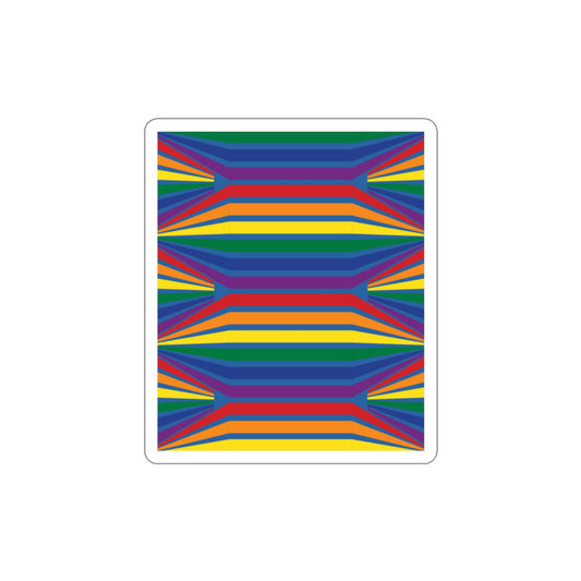 Geometric Rainbow Pattern Die-Cut Stickers