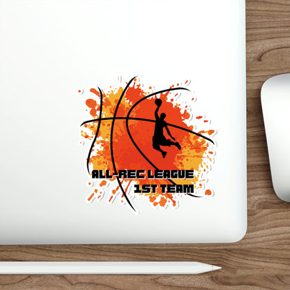 All-Rec League 1st Team Basketball Die-Cut Stickers