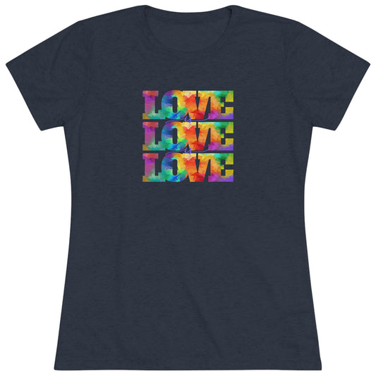 Love is Love is Love Women's Tri-blend T-shirt