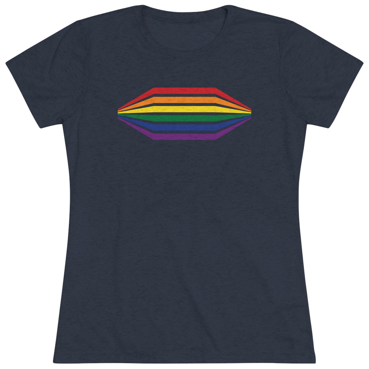 Geometeic Rainbow Women's Tri-blend T-shirt