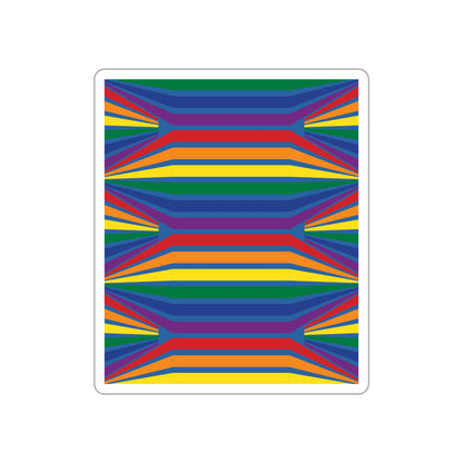 Geometric Rainbow Pattern Die-Cut Stickers