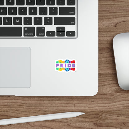 Rainbow Halved Flower Pride Die-Cut Stickers