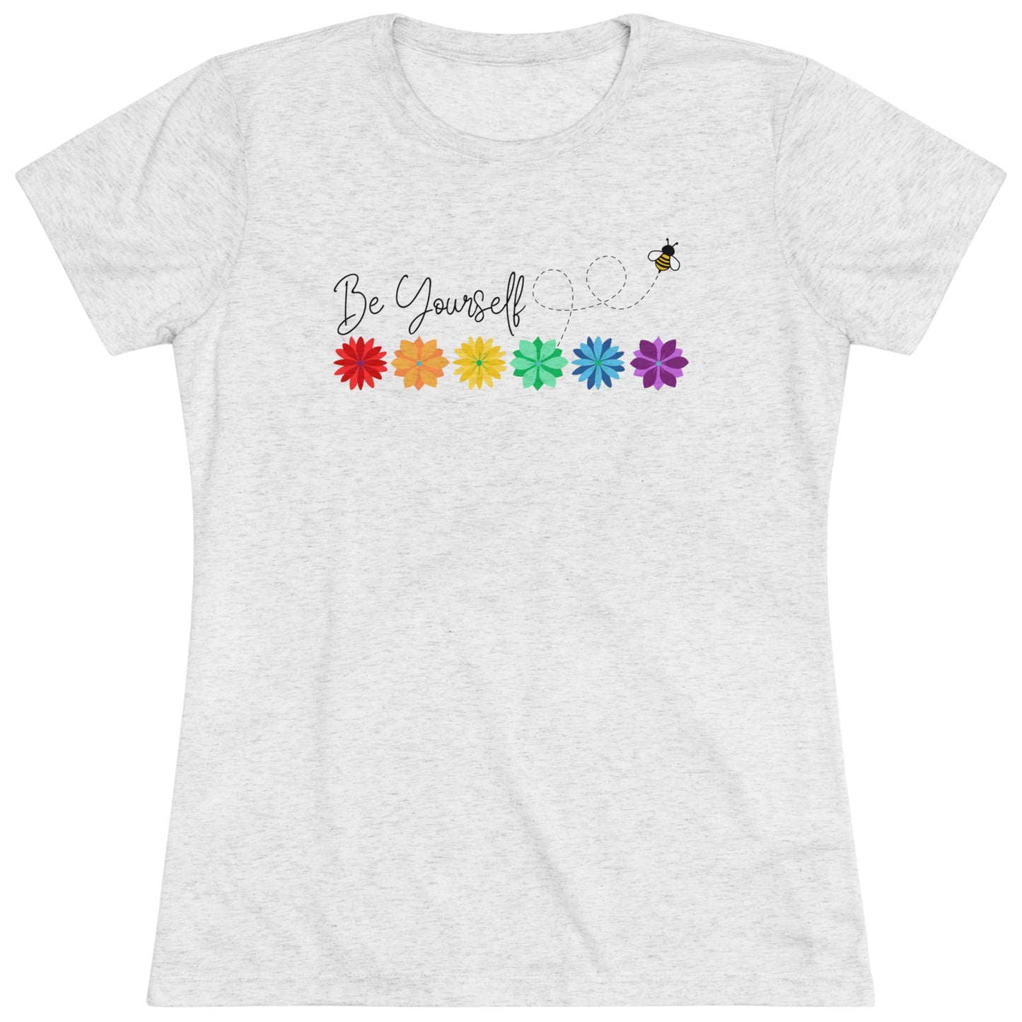 Be Yourself Bee Flower Line Women's Tri-blend T-shirt