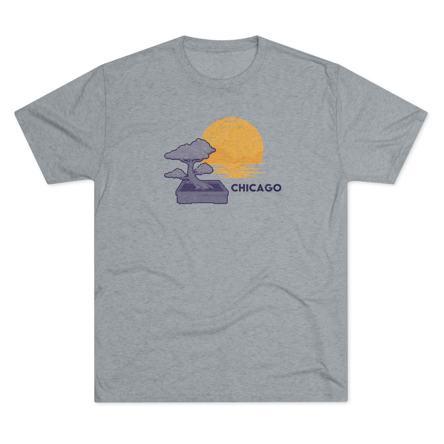 Chicago Bonsai Tree Unisex Tri-blend T-shirt