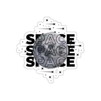 Space Moon Die-Cut Stickers