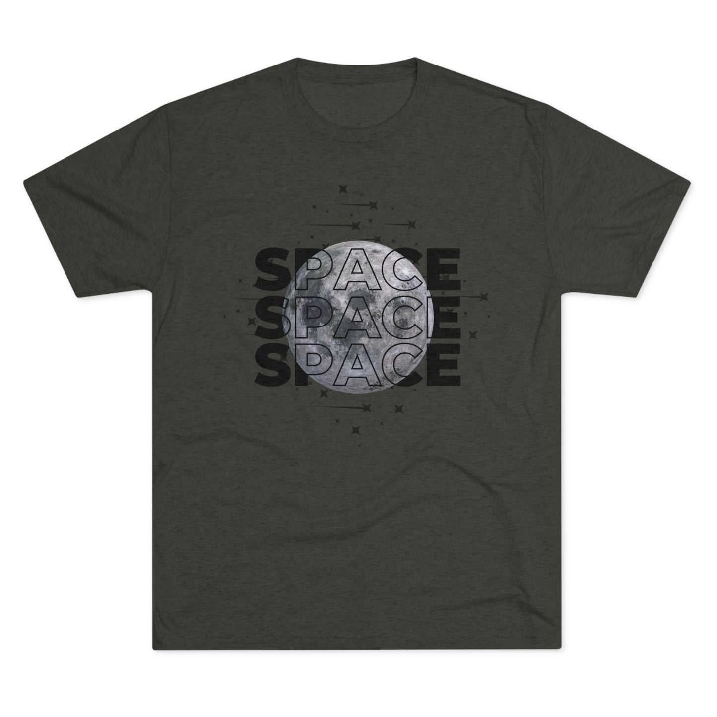 Space Moon Unisex Tri-blend T-shirt