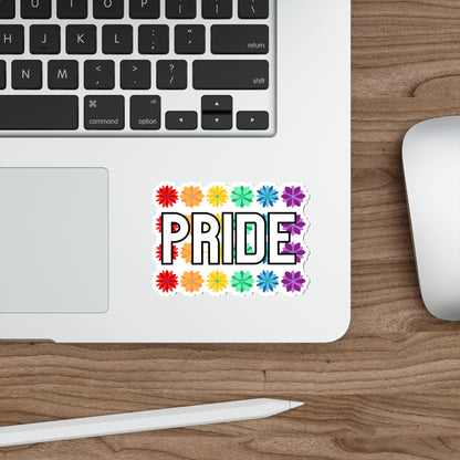 Rainbow Pride Flower Wall Die-Cut Stickers