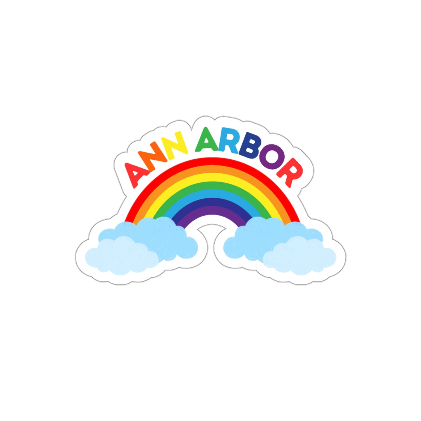 Ann Arbor Rainbow Die-Cut Stickers