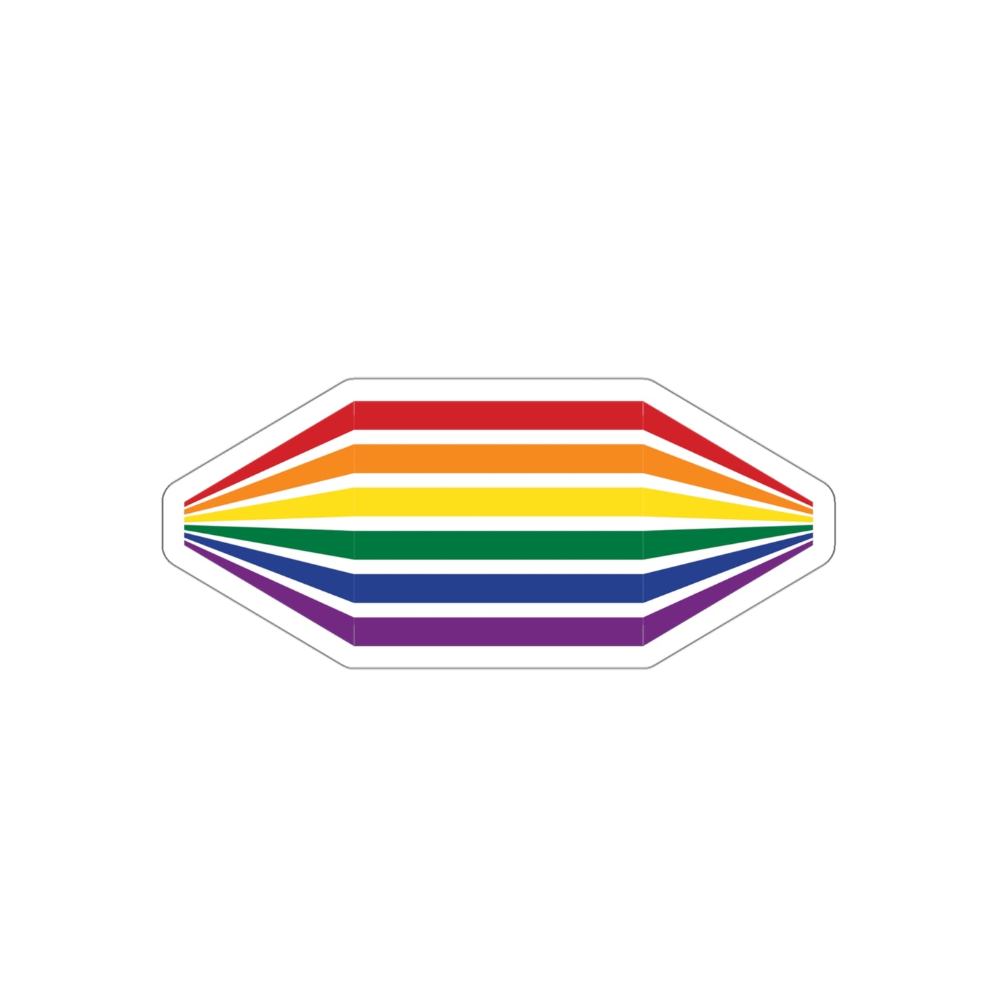 Geometric Rainbow Die-Cut Stickers