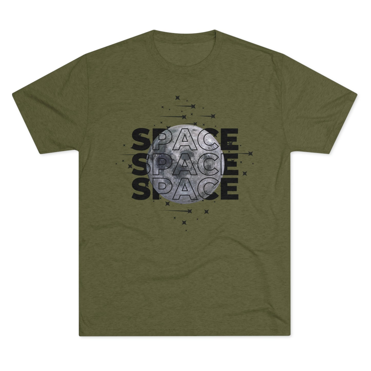 Space Moon Unisex Tri-blend T-shirt