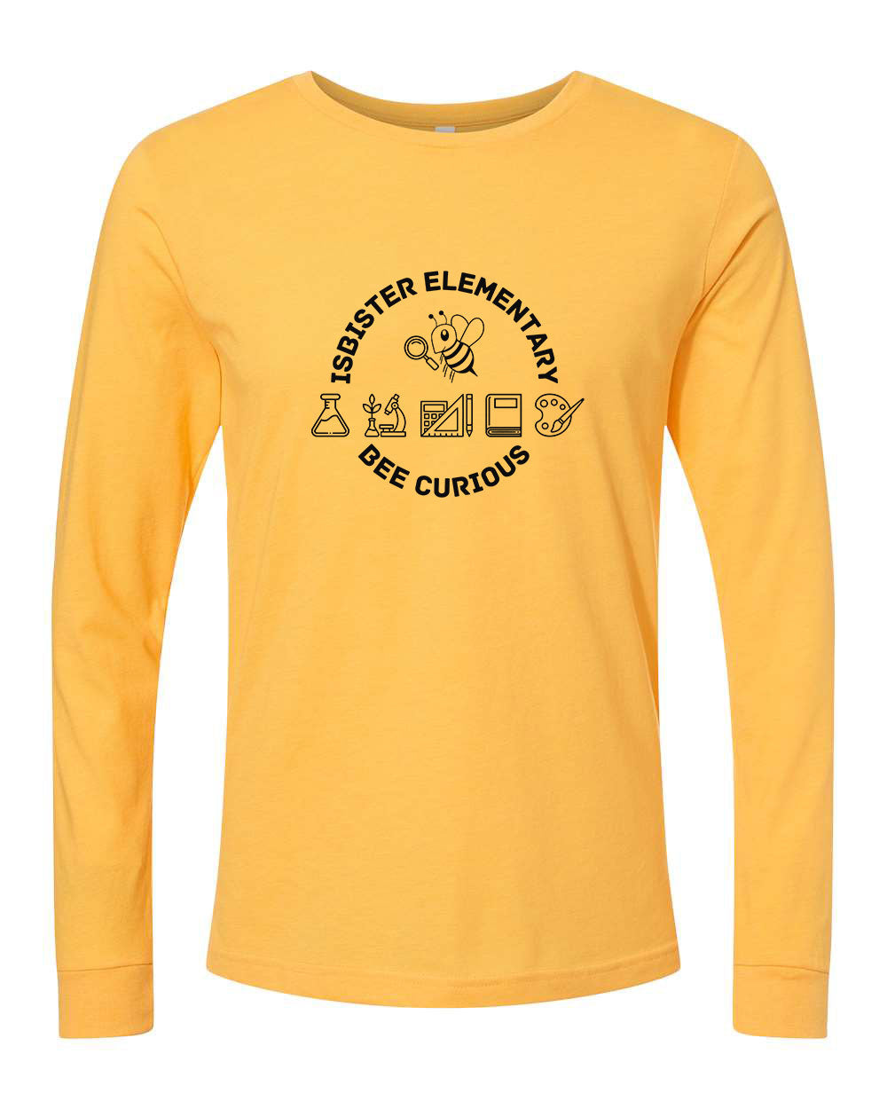 Isbister Bee Curious Adult Long Sleeve Bella+Canvas 3501CVC