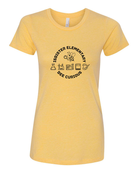 Isbister Bee Curious Adult Women's T-Shirt Next Level 6610
