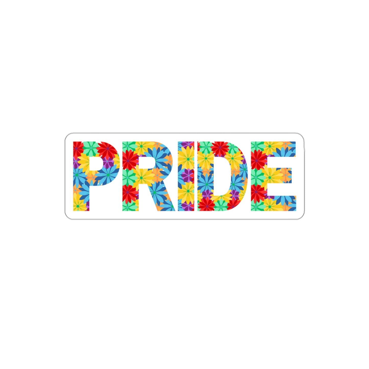 Rainbow Pride Garden Flowers Die-Cut Stickers