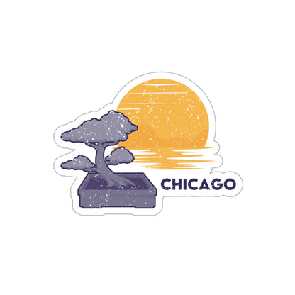 Chicago Bonsai Tree Die-Cut Stickers