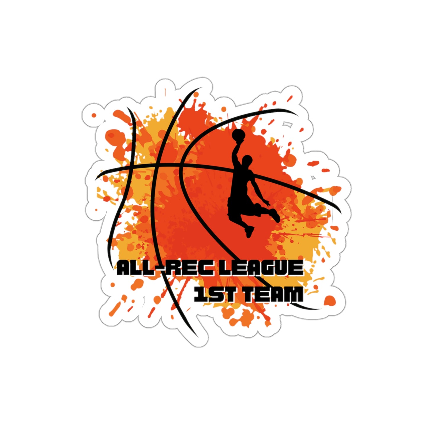 All-Rec League 1st Team Basketball Die-Cut Stickers