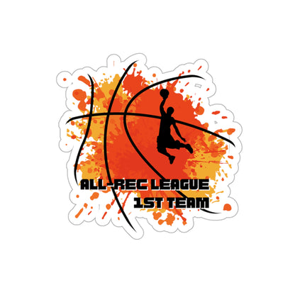 All-Rec League 1st Team Basketball Die-Cut Stickers