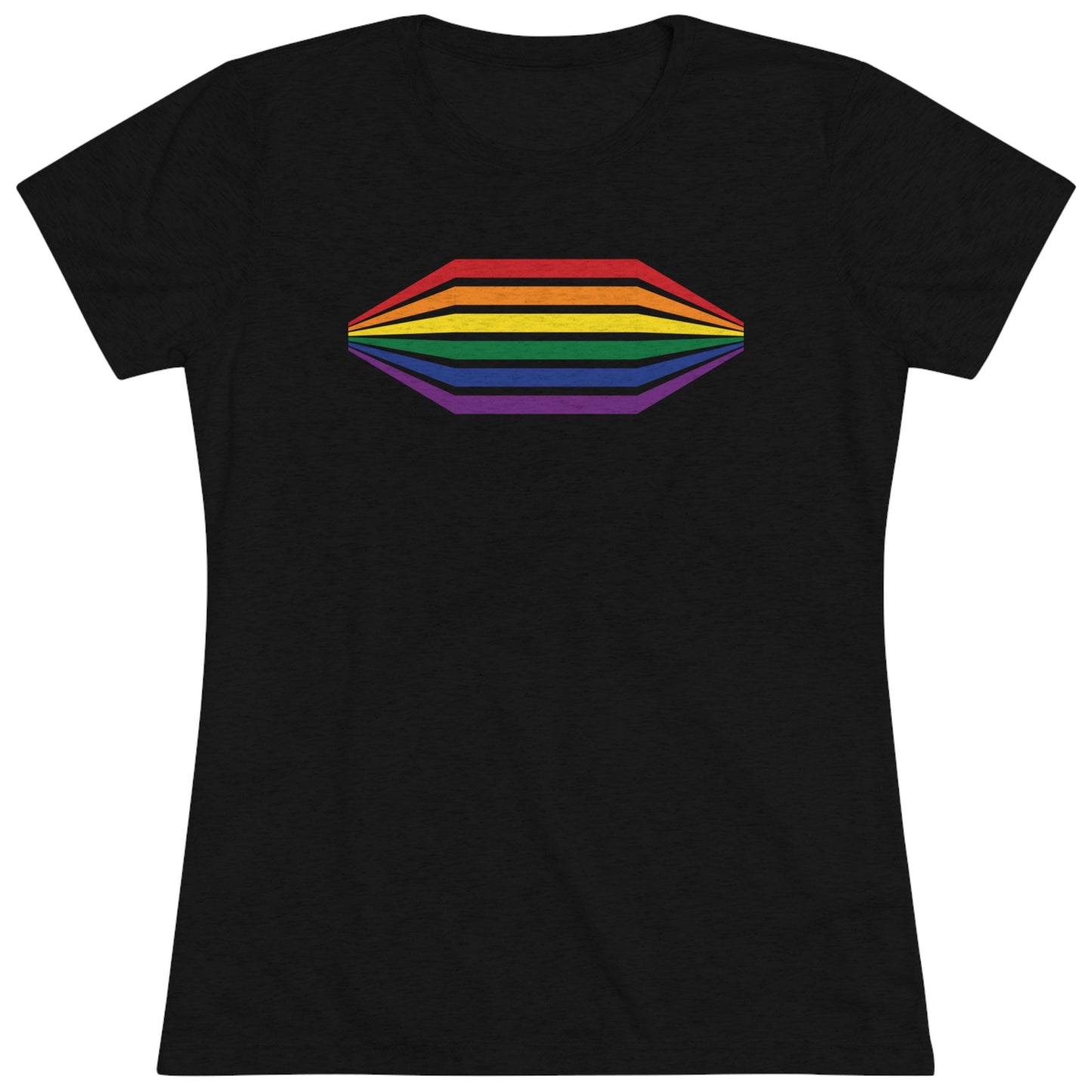 Geometeic Rainbow Women's Tri-blend T-shirt