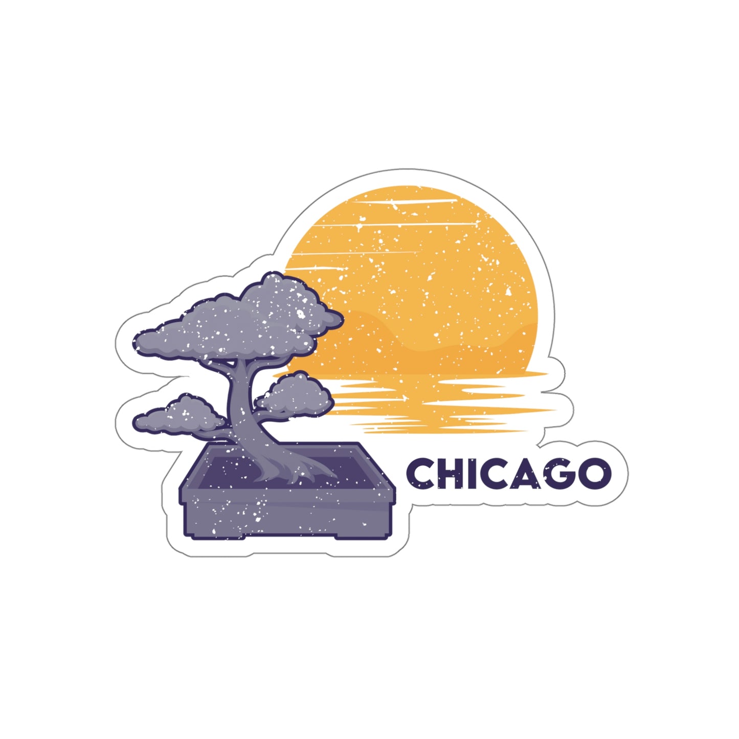 Chicago Bonsai Tree Die-Cut Stickers