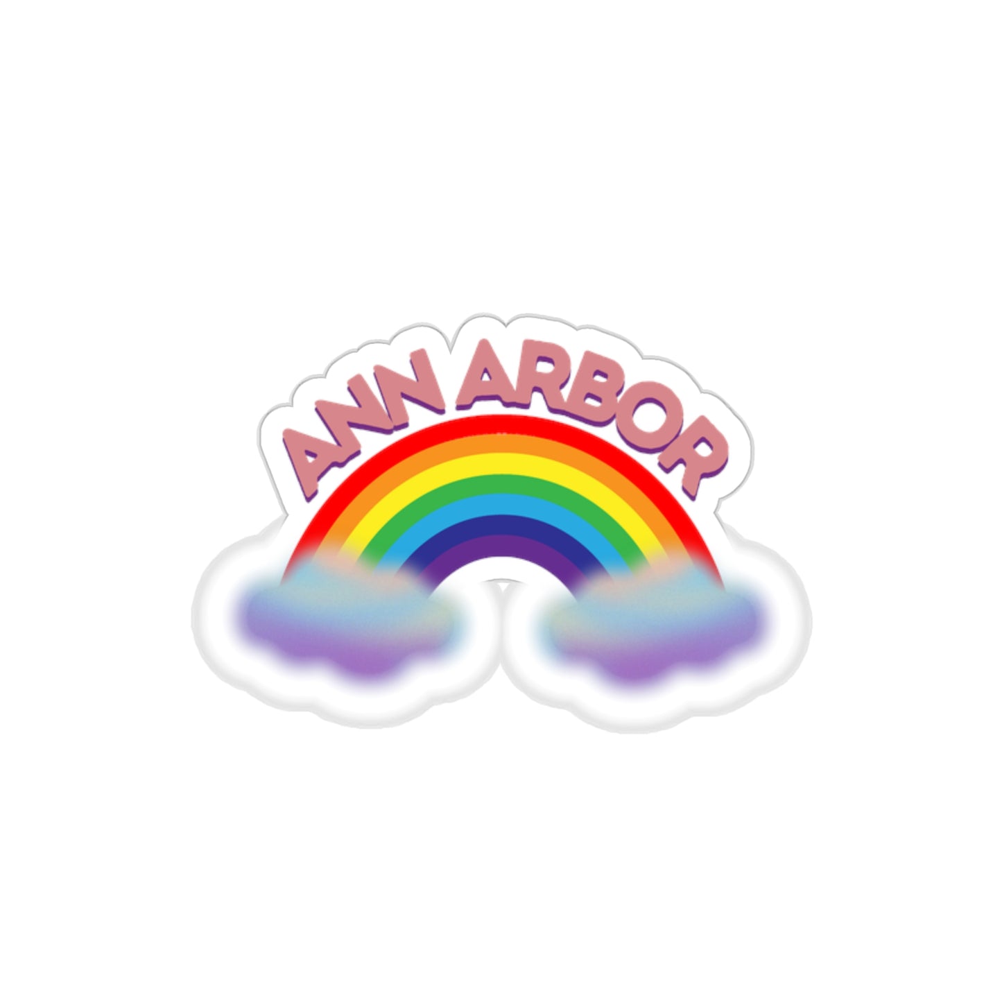 Ann Arbor Rainbow (alt) Die-Cut Stickers