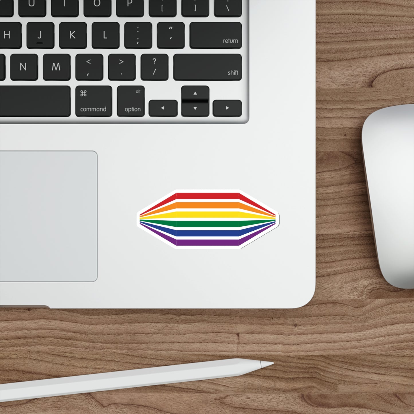 Geometric Rainbow Die-Cut Stickers