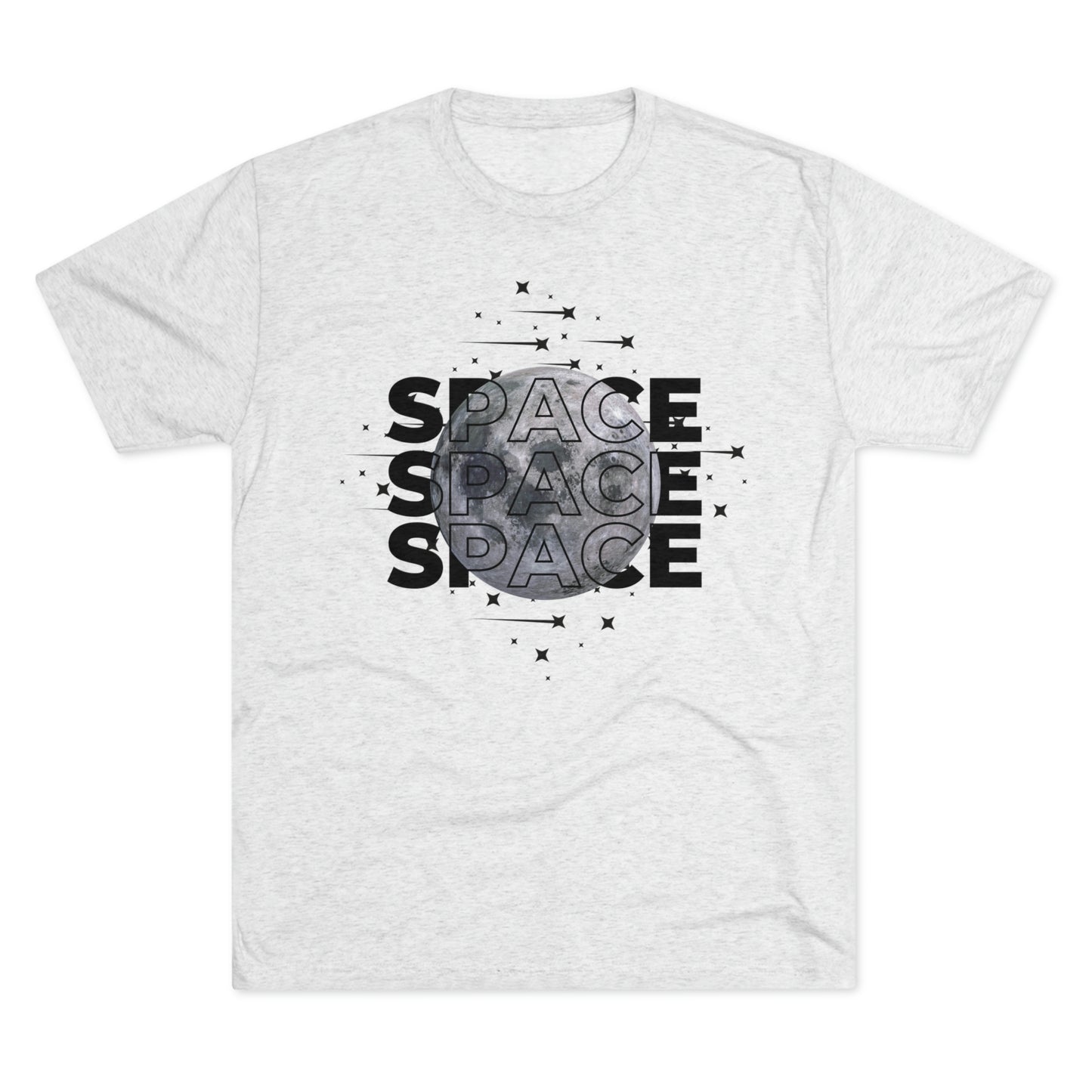 Space Moon Unisex Tri-blend T-shirt