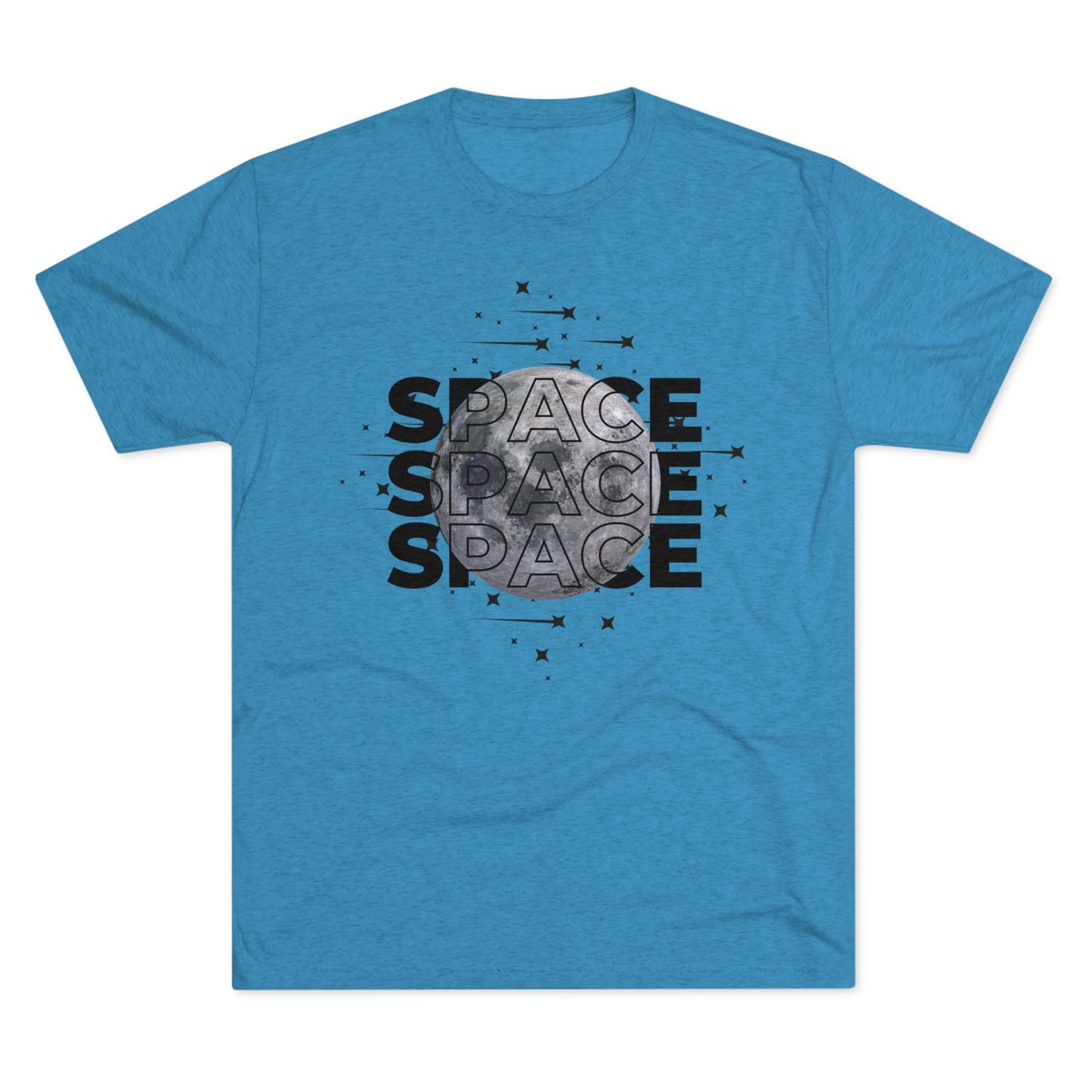 Space Moon Unisex Tri-blend T-shirt