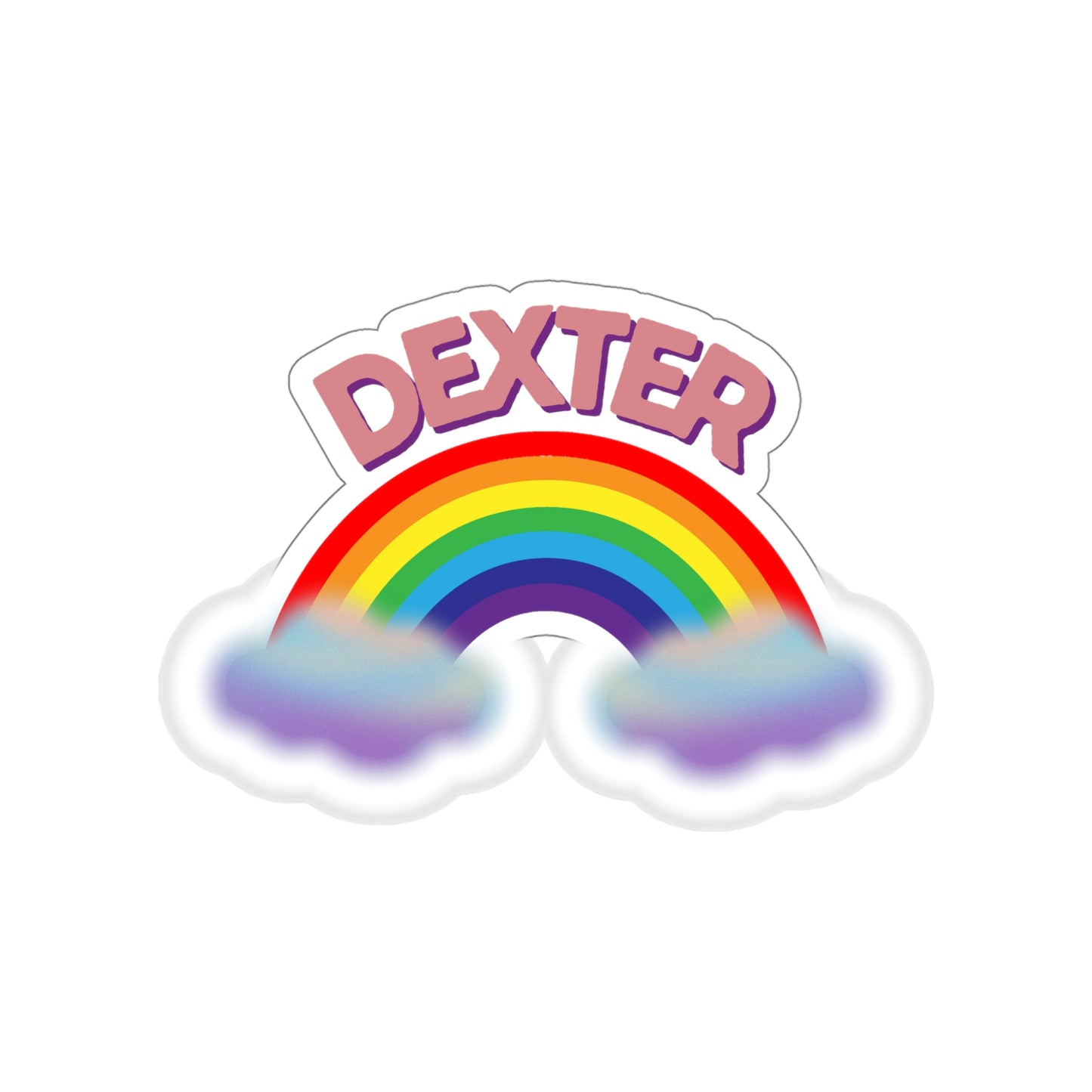 Dexter Rainbow (alt) Die-Cut Stickers