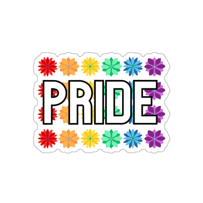 Rainbow Pride Flower Wall Die-Cut Stickers